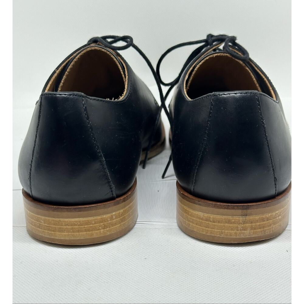 Everlane Modern Oxford Women’s 10.5 Black Leather Lace Up Derby Shoes Italy - Picture 5 of 8